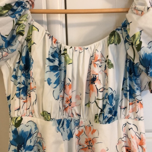 ABERCROMBIE Ruched Puff Sleeve Mini Dress - Picture 3 of 4